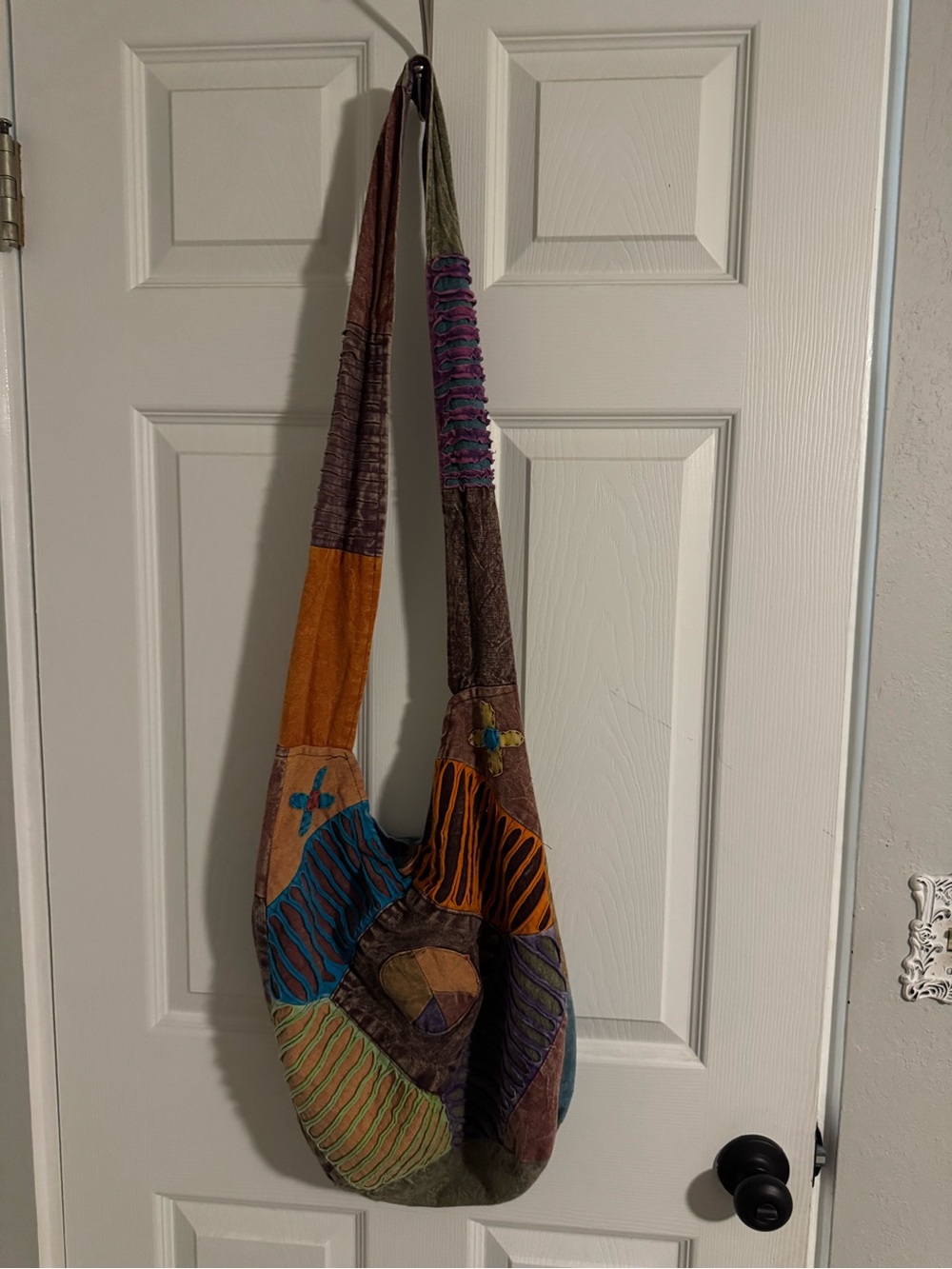 Boho Patchwork Sling Bag in Multicolor